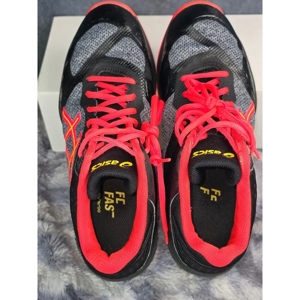 Asics Netburner Ballistic FF MT Black Pink Volleyball Shoes Women Size 9.5